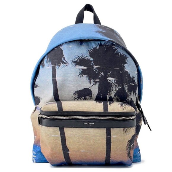 SAINT LAURENT Blue Backpack - Picture 1 of 13